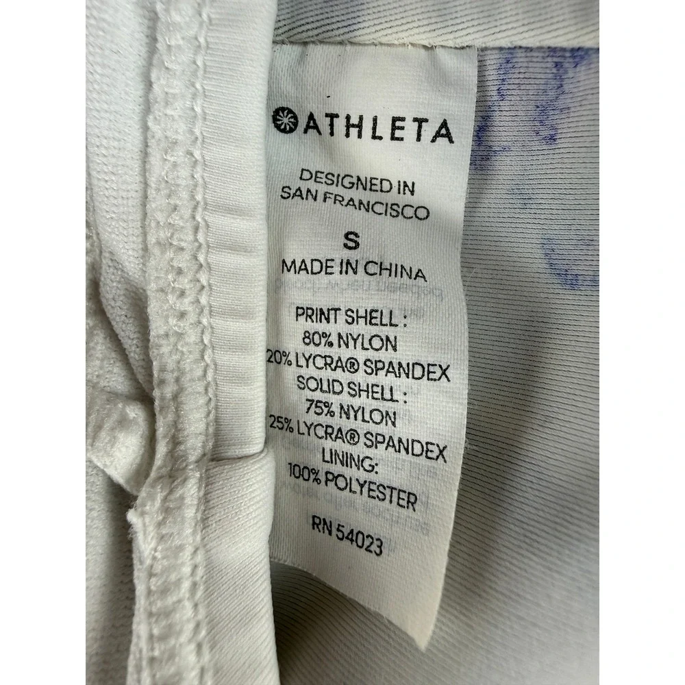 Athleta Womens Watercolor Floral Board Shorts Purple White Size S Swim Shorts - Picture 3 of 10